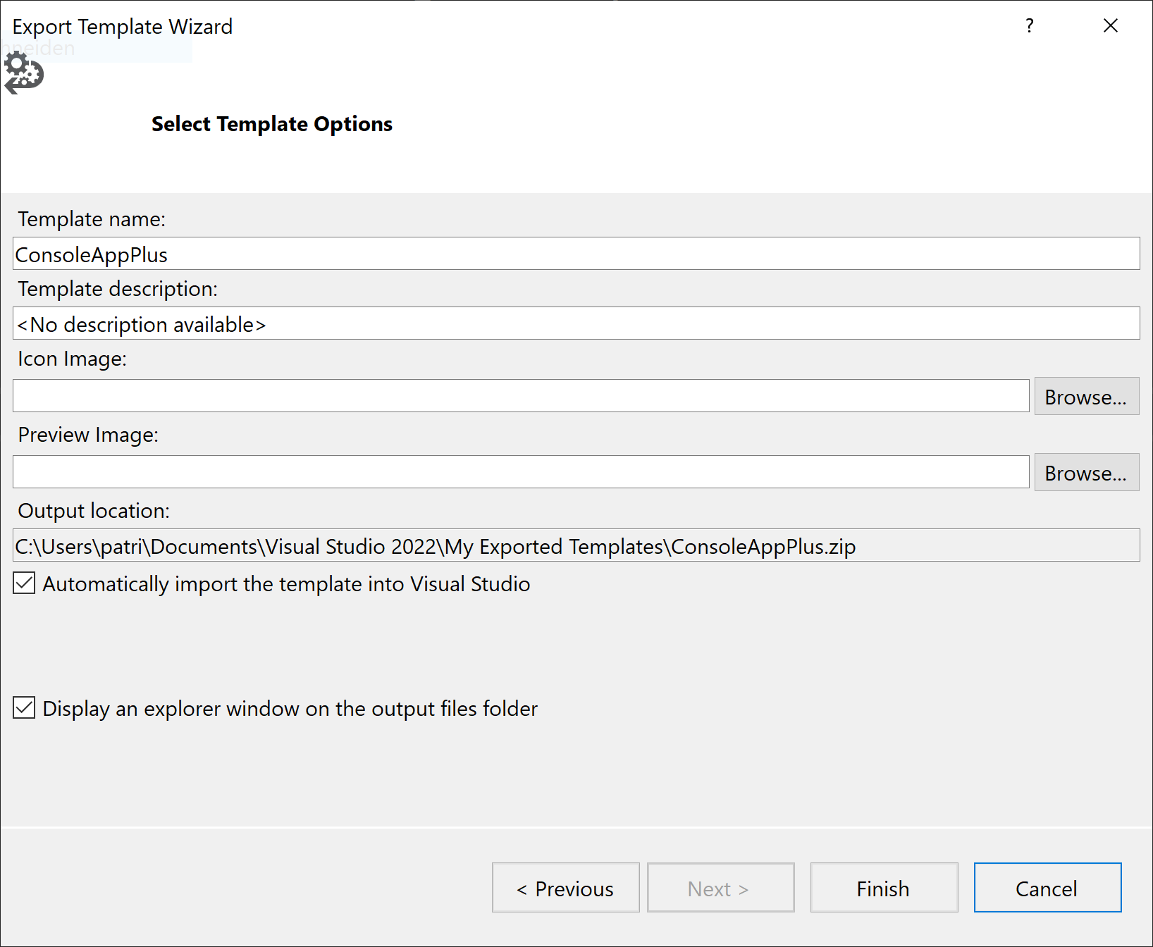 How to create a custom project template for Visual Studio?